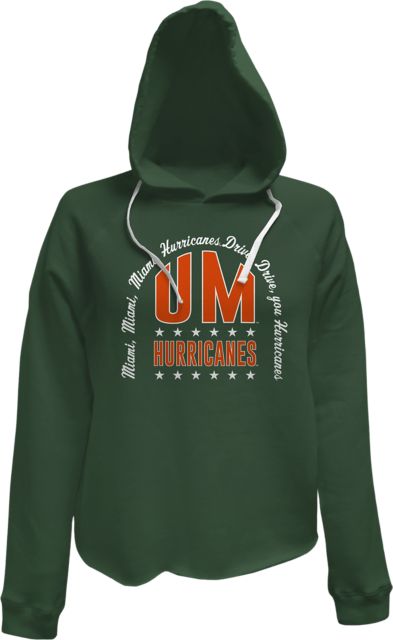 Miami Hurricanes Women's Cropped Hooded Sweatshirt