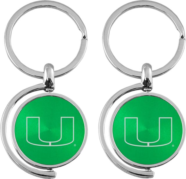 Miami Hurricanes Spinner Key Tag