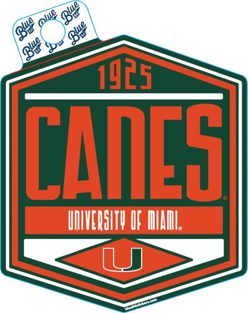 University of Miami Full-Size Sticker