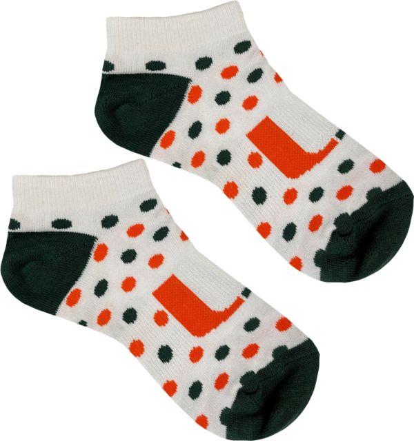 University of Miami No Show Socks