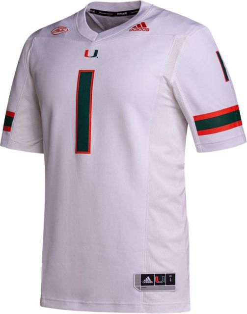 Miami Hurricanes adidas Premier Football Jersey #1