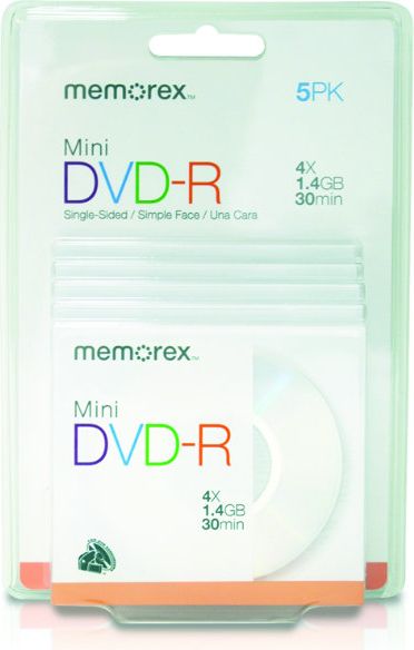 MEMOREX DVD-R MINI 5PK