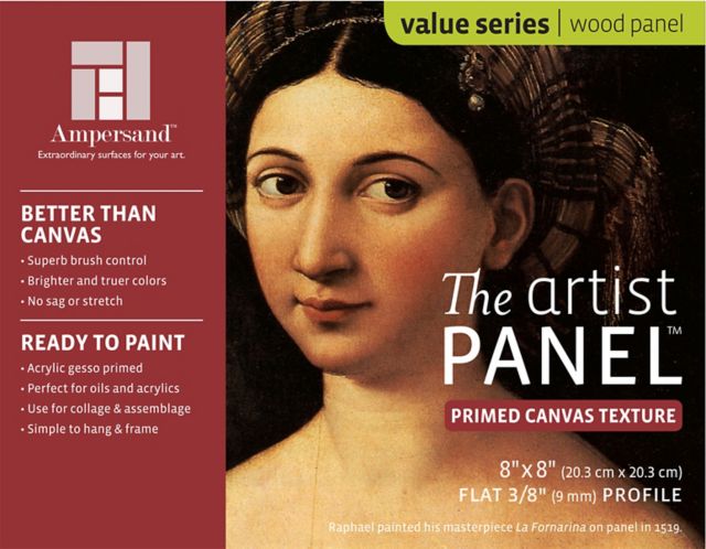 ARTIST PANEL CANVAS TEXTURE 3/8-INCH FLAT 8X8