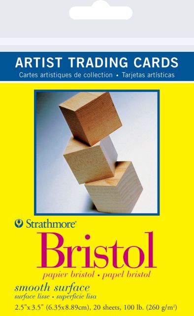 ARTIST TRADING CARDS 2.5X3.5 SMOOTH BRISTOL 20 SHEETS