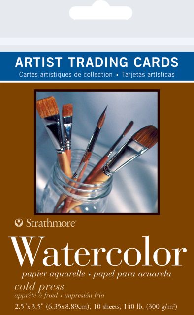 ARTIST TRADING CARDS 2.5X3.5 WATERCOLOR PAPERS 10 SHEETS