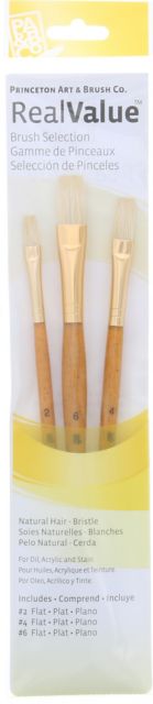 BRUSH SET BRISTLE FLATS 3 PACK