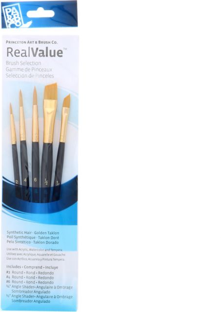BRUSH GOLD TAKLON ROUND/ANGLE 5/PACK