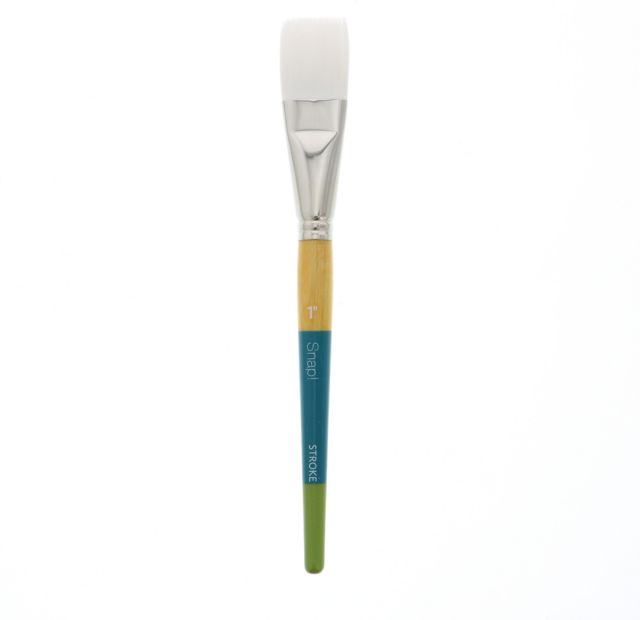 SNAP WHITE TAKLON STROKE 1IN SHORT HANDLE