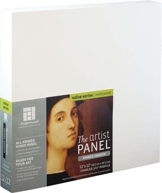 ARTIST PANEL PRIMED SMOOTH 1.5 INCH CRADLE 12x12