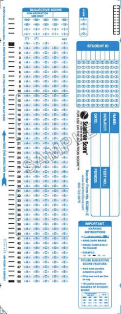 SCANTRON SCORE TEST 50QX5 – allCanes