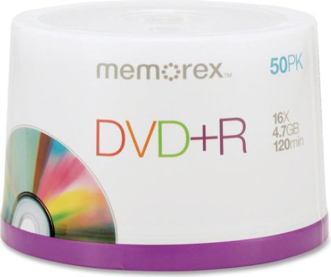 Memorex Blank DVD+R 50 Pack 16X Spindle - ONLINE ONLY