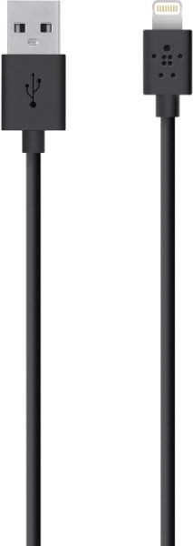 Belkin Lightning Charge and Sync Cable.  Black, 2 Meter, 2.1A - ONLINE ONLY