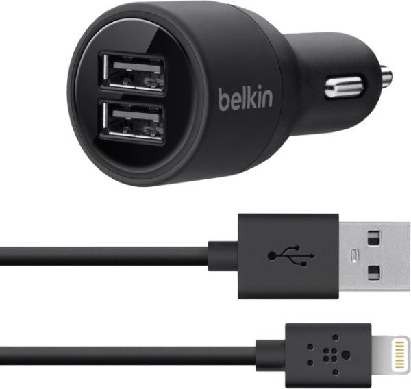 Belkin Dual USB Car Charger Black - ONLINE ONLY