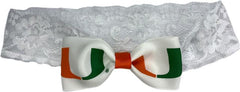 Miami Hurricanes Infant Lace Headband