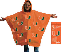 Miami Hurricanes Rain Poncho