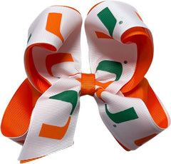 Miami Hurricanes Child 2-Toned Hairbow