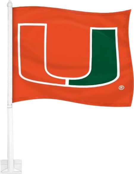 Miami Hurricanes Car Flag