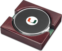 CSI  Set Of 2 Silver Round Coaster Gift Boxed With Colored Medallion - ONLINE ONLY