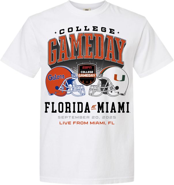 University of Miami Football ESPN College Gameday Live from Miami Short Sleeve T-Shirt