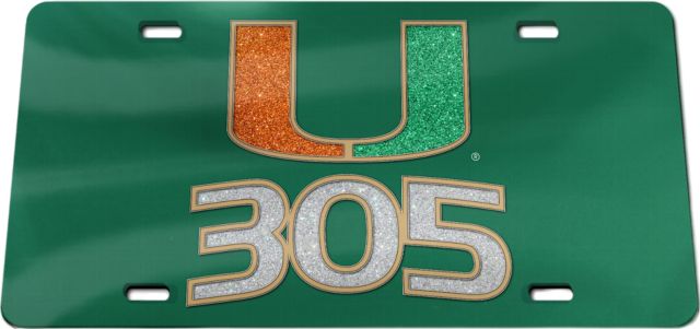University of Miami Inlaid License Plate Frame