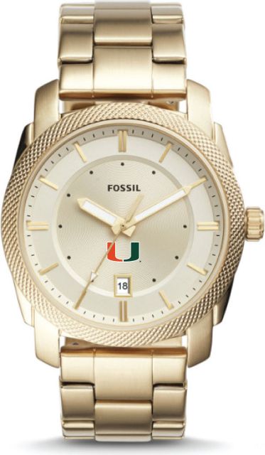 Fossil Machine Three-Hand Date Gold-Tone Stainless Steel Watch - ONLINE ONLY
