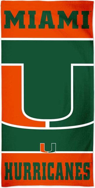 University Of Miami 30''X60'' Beach Towel  - ONLINE ONLY