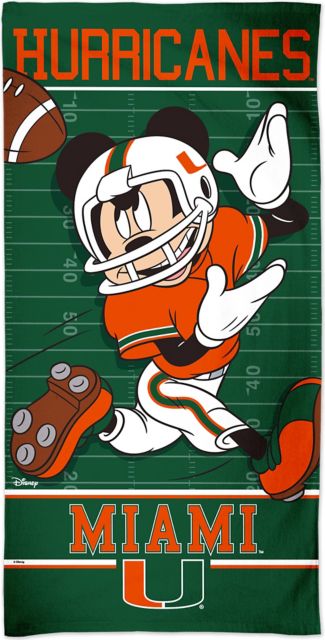 University Of Miami 30''X60'' Beach Towel -Mikcey Mouse - ONLINE ONLY