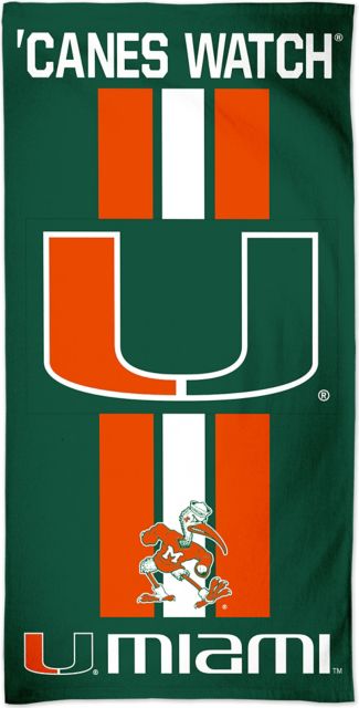 University Of Miami 30''X60'' Beach Towel  - ONLINE ONLY