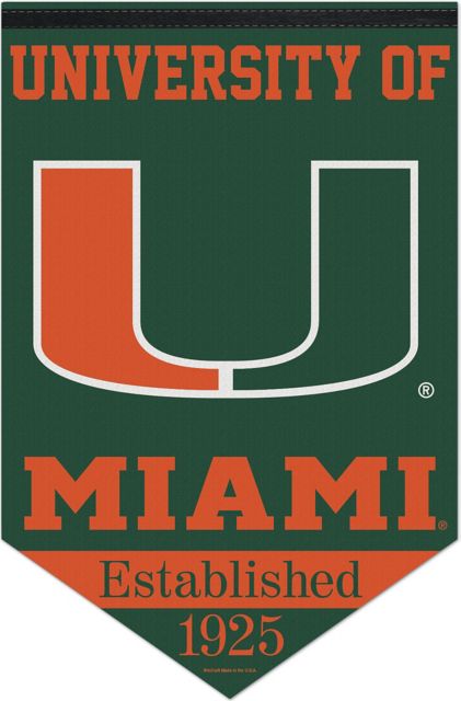 University Of Miami 17''X26'' Premium Banner  - ONLINE ONLY
