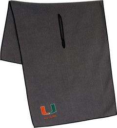 University Of Miami 19''X41'' Grey Microfiber Towel - ONLINE ONLY