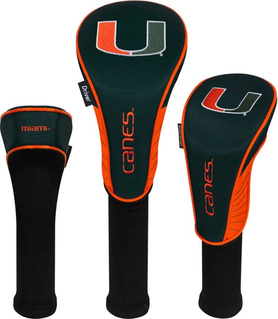 University Of Miami Set Of Three Headcovers - ONLINE ONLY