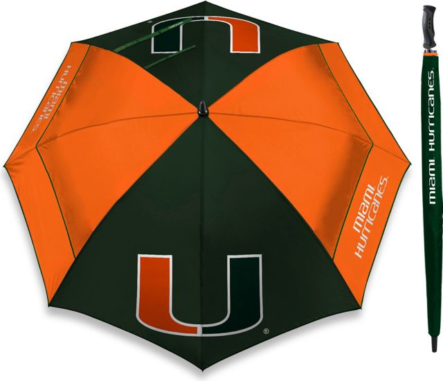 University Of Miami 62'' Winsheer Umbrella  - ONLINE ONLY