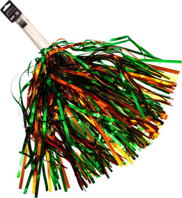 Miami Hurricanes Short Stick Shimmer Pom