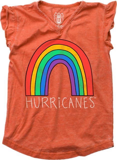 University of Miami Toddler Girl's Ruffle Short Sleeve T-Shirt