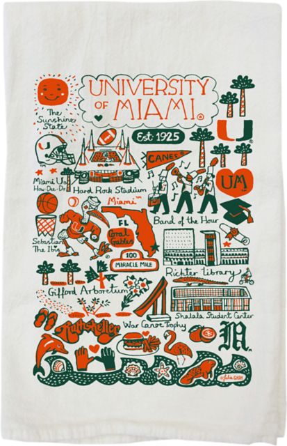 Miami Hurricanes Julia Gash Kitchen Towel