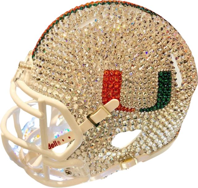 University of Miami Swarovski Crystal Mini Helmet