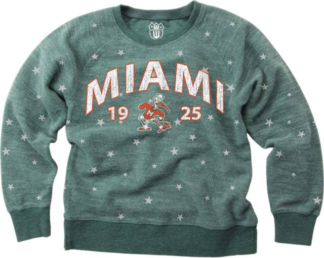 University of Miami Girl's Star Crewneck