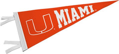 University of Miami 12'' x 30'' Pennant