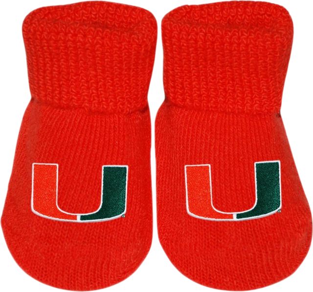 Miami Hurricanes Baby Booties
