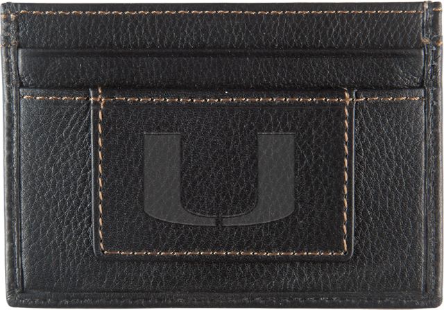 Miami Hurricanes Leather Card Holder