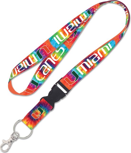 University of Miami 1'' Tiedye Lanyard