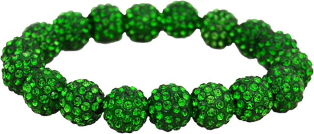 University of Miami Rhinestone Bead Bracelet