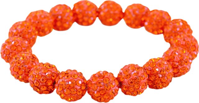 University of Miami Rhinestone Bead Bracelet