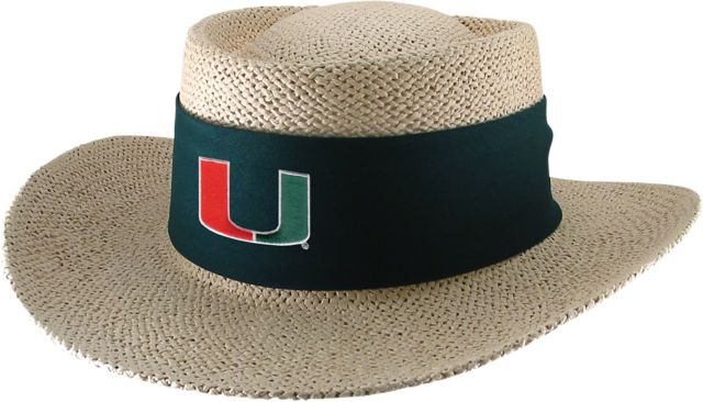 University of Miami Tournament Straw Hat