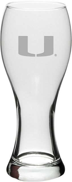 University of Miami Pilsner Glass