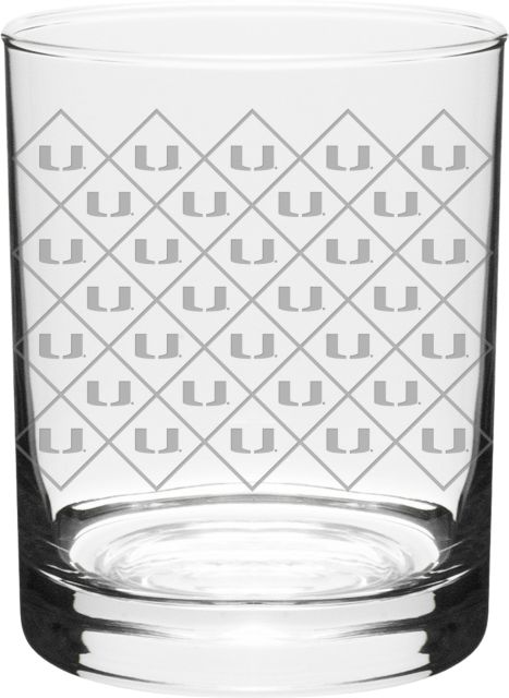 Miami Hurricanes 14 oz. Dof Glass