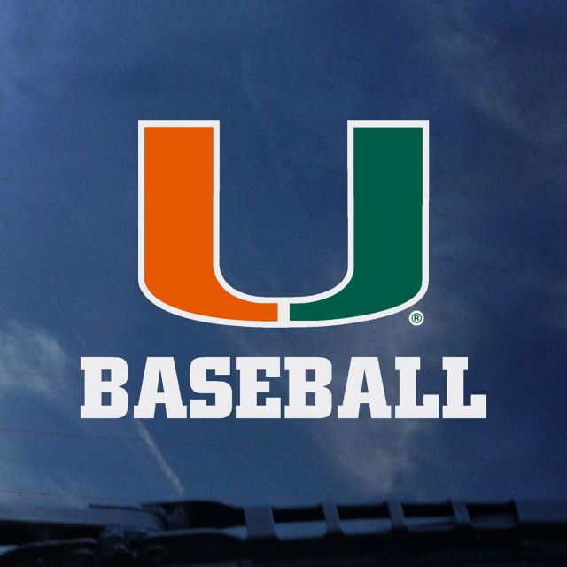 Miami Hurricanes Baseball Decal