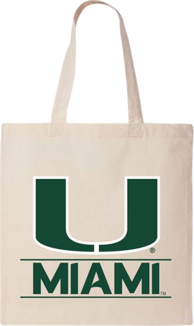 Miami Hurricanes 15 x 16 Canvas Tote Bag