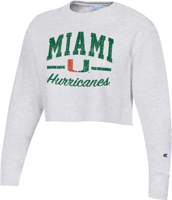 Miami Hurricanes Women's Cropped Crewneck