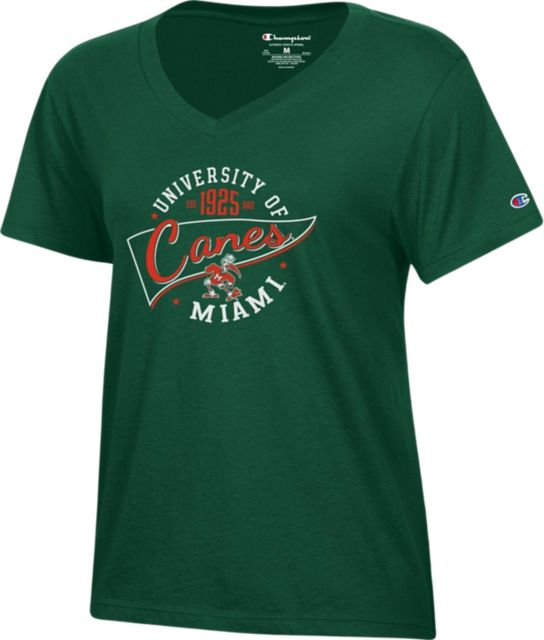 Miami Hurricanes Women's V-Neck Short Sleeve T-Shirt